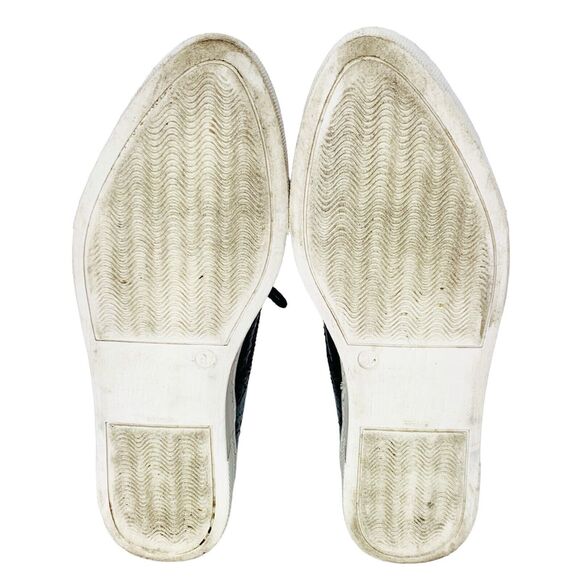 Shellys London Kimmie Black Perforated Leather Oxford Sneakers Shoe EU 37 US 6.5 - Picture 7 of 9